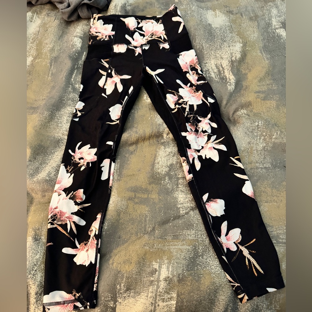 Athleta floral tights
